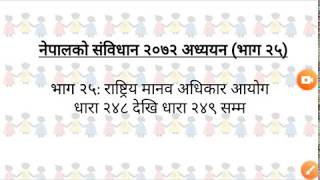 Study of Constitution of Nepal Part 25 | Human Rights Commission of Nepal | loksewaclass