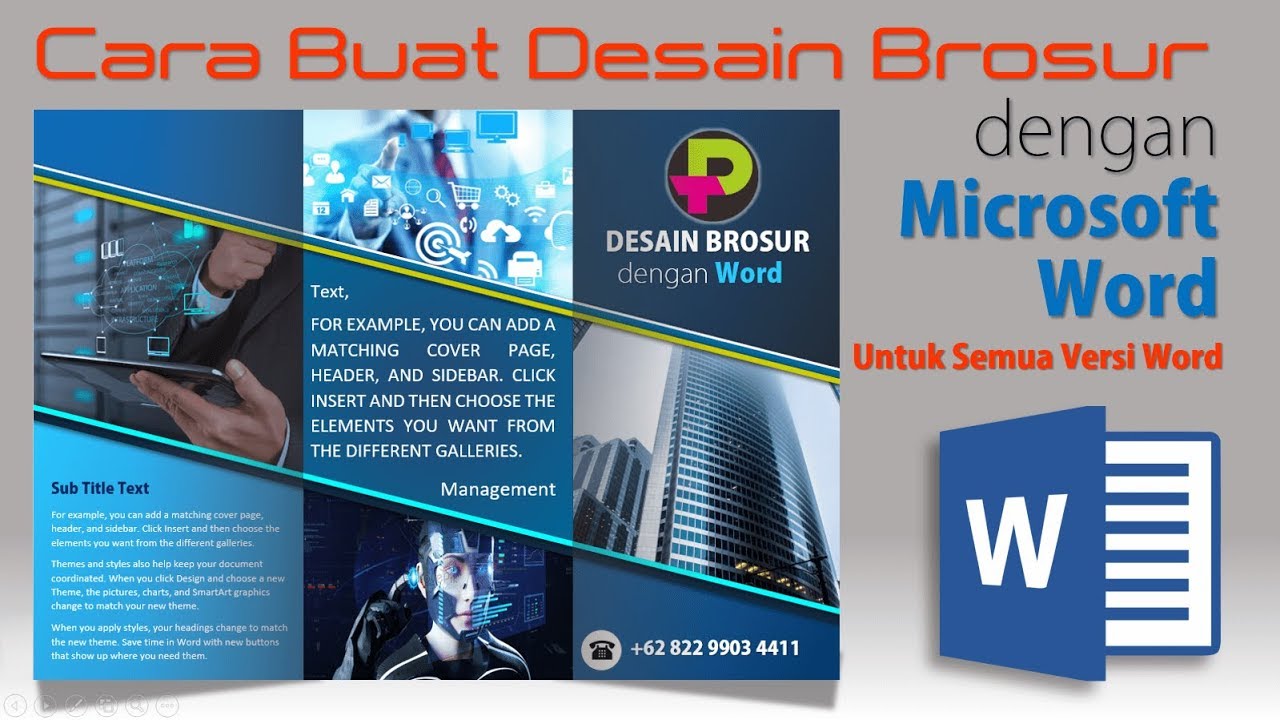 Cara Buat Desain  Brosur  dengan Microsoft  Word  YouTube