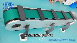 What types of vertical double-track ring guide conveyor lines are there?