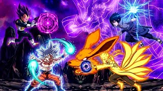 Son Goku DBS V5 OP (AF) & Vegeta DBS V2 OP (AF) VS Naruto V1 OP (AF) & Sasuke Rinnegan V3 OP screenshot 5