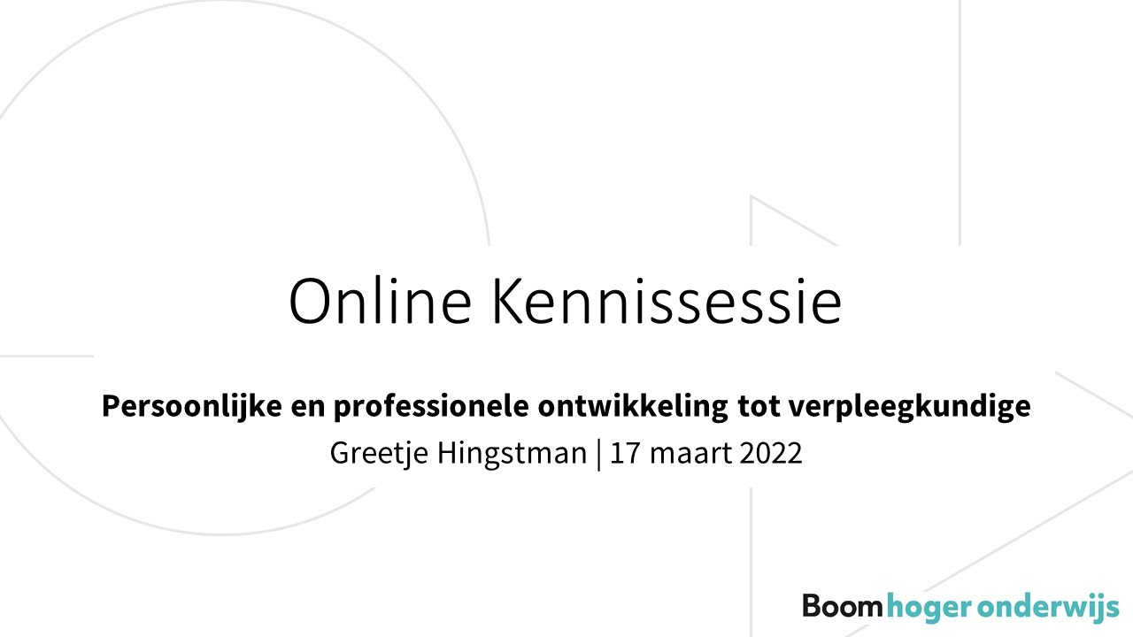Online kennissessie | Persoonlijke en professionele ontwikkeling tot