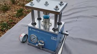 SOLD. MSK-110 Hydraulic Crimping Machine, MTI Corporation. Test Video #1 of 3.