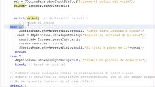 Condición de Selección multiple (Switch)