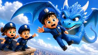 magical sky dragon took little police boy can his friends