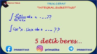 Trik cepat Integral Substitusi | 5 detik beres