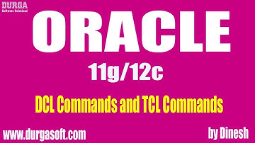 Oracle DCL Commands and TCL Commands