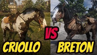 Criollo VS Breton ! BEST HORSE ?! Red Dead Online