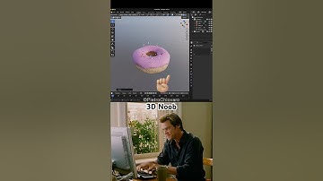 3D Noob VS Pro Artists 🍩 #shorts #blender #3d #animation #3danimation #donuts