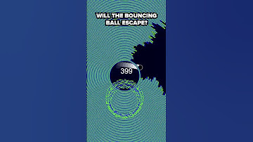 Can it escape? 🤔 #satisfyingvideo #physics #bouncingball