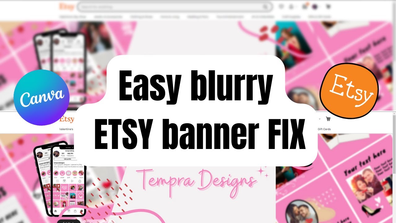 HOW TO FIX A BLURRY ETSY BANNER IN CANVA EASILY Canva Tutorial YouTube