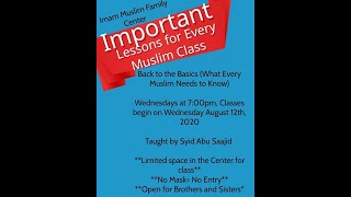 Important lessons for Every Muslim #5- by Abu Saajid