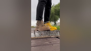 Safety shoe function test . #workshoes#shorts #guyisashoes#work boots
