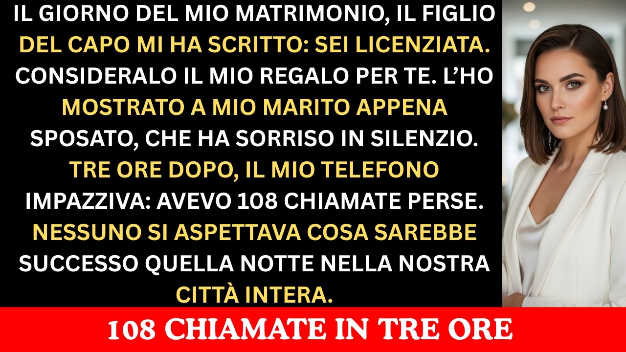 Il Figlio del Mio Capo Mi Ha Licenziata Il Giorno del Matrimonio Poi Suo Padre Mi Ha Chiamata