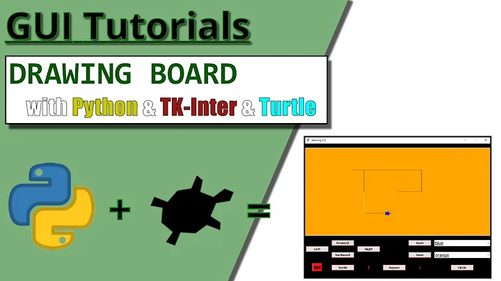 How to create a GUI drawing board in Python with Turtle and Tkinter || Random Coding Turorial