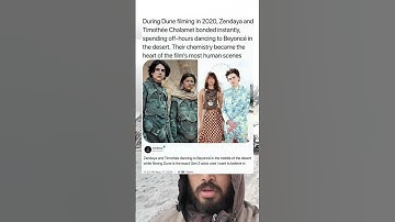 During Dune filming in 2020, Zendaya and Timothee chalamet bonded instantly #timotheechalamet