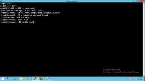 User directory with Apache
