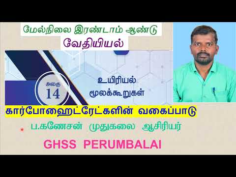 உயிரியல் மூலக்கூறுகள் பகுதி 1/+2 வேதியியல் பாடம் 14/கார்போஹைட்ரேட்டுகளின் வகைகள்.