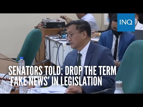 Senators told: Drop the term ‘fake news’ in legislation