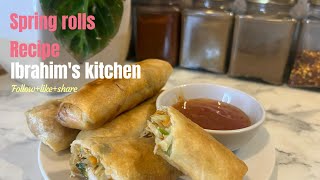 Chinese spring rolls recipe|chicken spring rolls recipe|