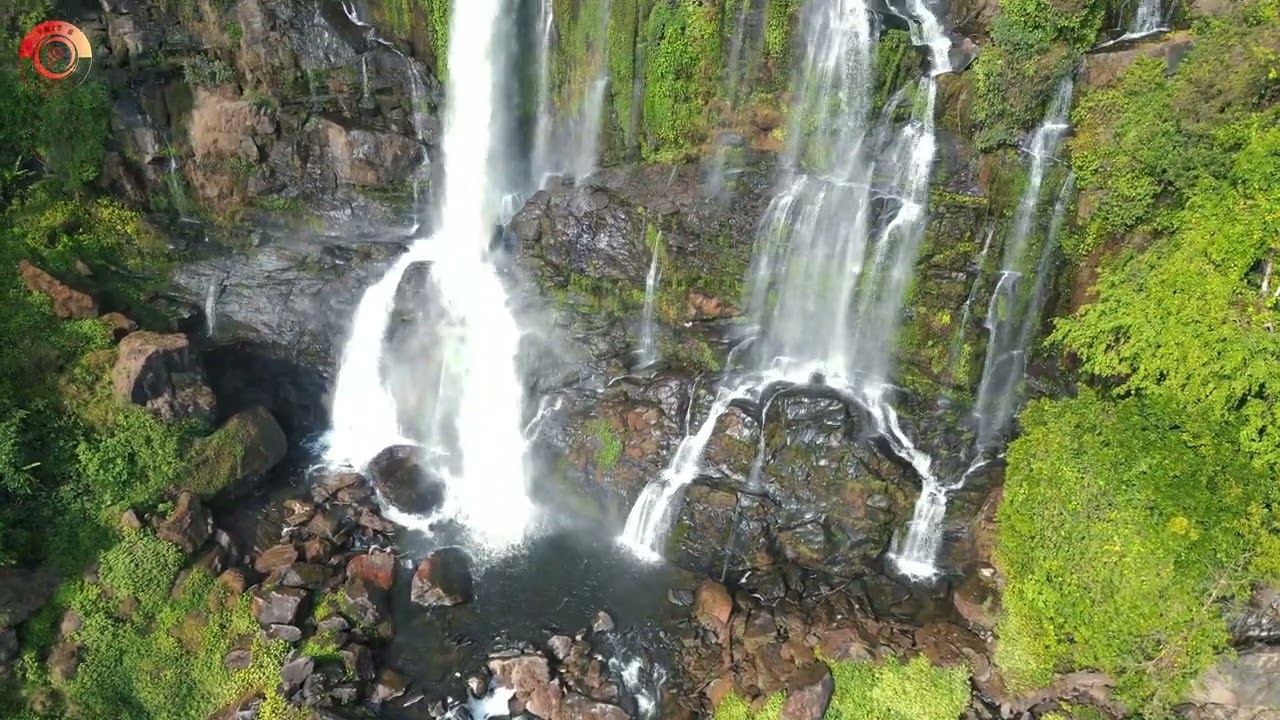 Aerial View Of Bhelughat Waterfall Karbi Anglong  mini3pro  aerial  viral  dji  drone  dronevideo