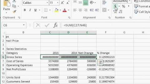 10 Format numbers to Accounting format in Excel - CIS 101