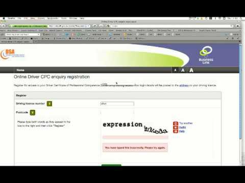 How to check your Driver CPC hours online Part 1 of 2