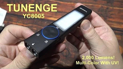 TUNENGE YC8005 Flashlight Kit Review! (2,000 Lumens, WW/CW LEDs, Multi-Color LEDs, Laser Pointer!)