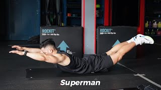 Superman - Exercise Library (Tập lưng dưới, nằm sấp nâng hai tay và chân lên)