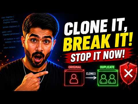 Breaking Singleton Using Cloning in Java 2026 | How to Protect It? | Java Design Patterns