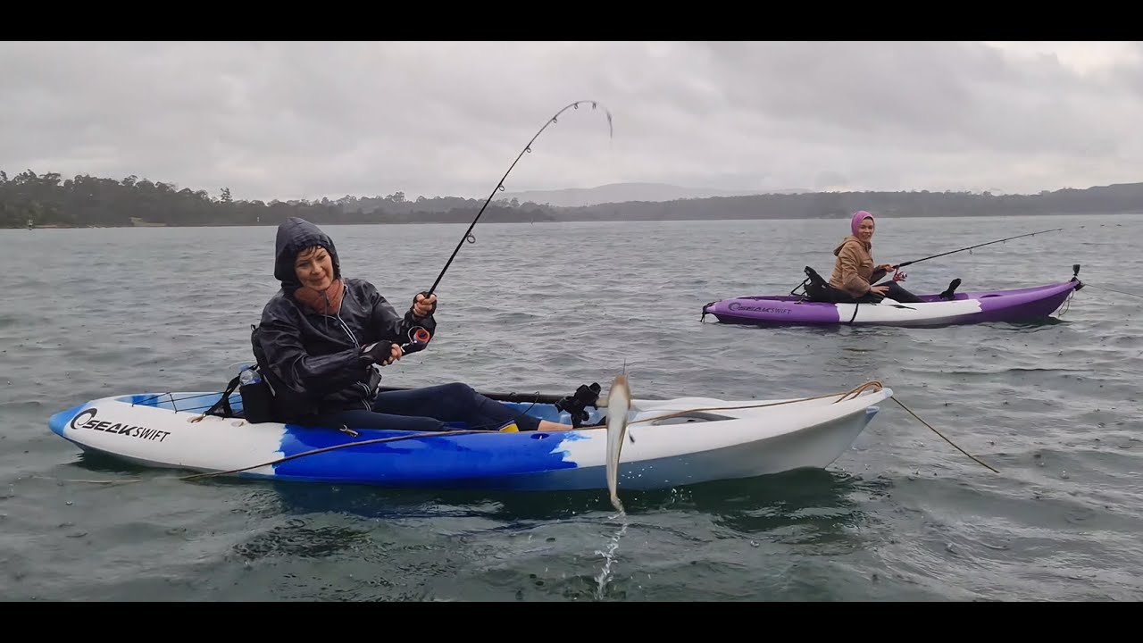 Kayak fishing in the rain YouTube