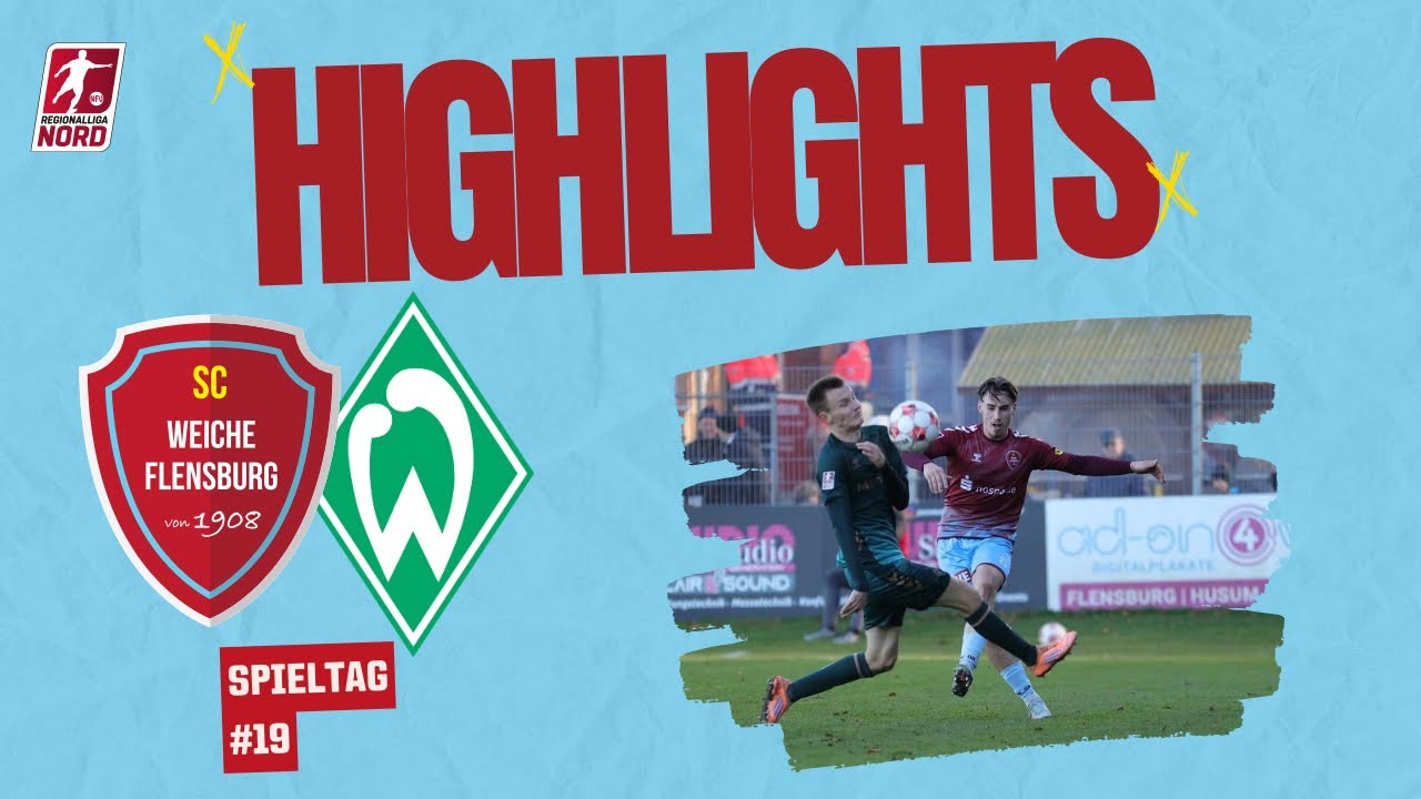 19. Spieltag Regionalliga Nord 25/26 | SC Weiche Flensburg 08 - SV Werder Bremen II | Highlights