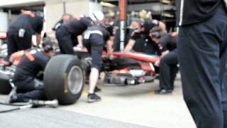 f1 Montréal 2011 McLaren pitstop practice