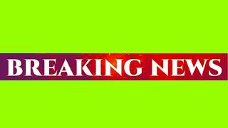 Breaking news lower third overlay green screen || upper third green screen