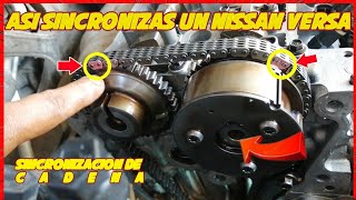 Como Sincronizar la cadena de Distribución de un Nissan versa. Sincronizacion de cadena 👍