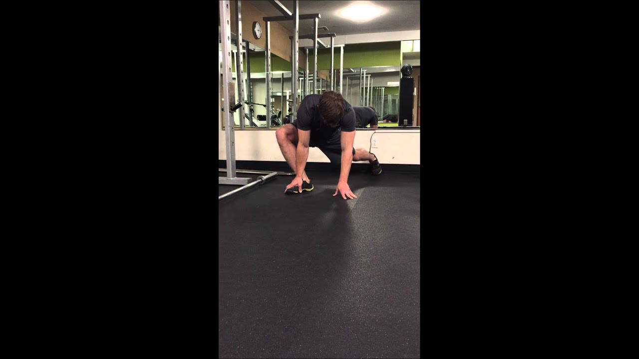Self hip flexion in external rotation 