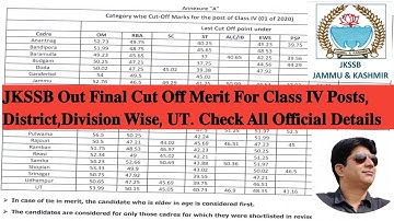 𝐉𝐊𝐒𝐒𝐁 𝐎𝐮𝐭 𝐅𝐢𝐧𝐚𝐥 𝐂𝐮𝐭 𝐎𝐟𝐟 𝐌𝐞𝐫𝐢𝐭 𝐅𝐨𝐫 𝐂𝐥𝐚𝐬𝐬 𝐈𝐕 𝐏𝐨𝐬𝐭𝐬, 𝐃𝐢𝐬𝐭𝐫𝐢𝐜𝐭,𝐃𝐢𝐯𝐢𝐬𝐢𝐨𝐧 𝐖𝐢𝐬𝐞, 𝐔𝐓. @JKlatestInfo