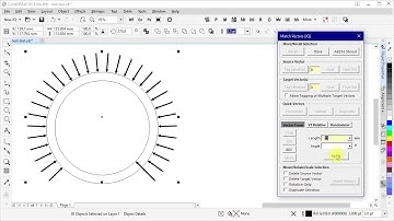 CorelDRAW macro - Match Vectors - changing the length of ticks on a dial