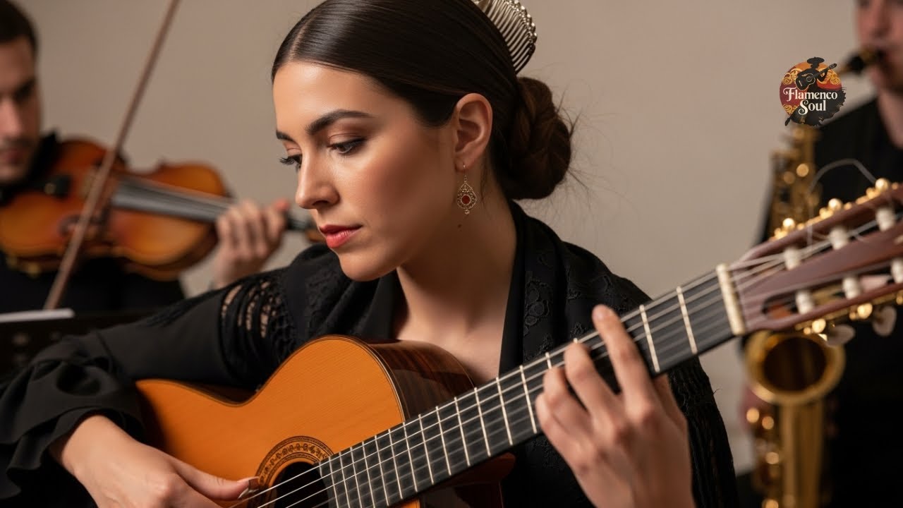 Trio Flamenco Fusion LIVE 24/7 – Guitar × Violin × Sax Spanish Lounge Music