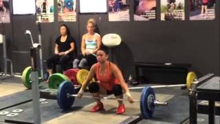 Alyssa Snatch Double 72 kg 159 lbs at 63 kg bodyweight