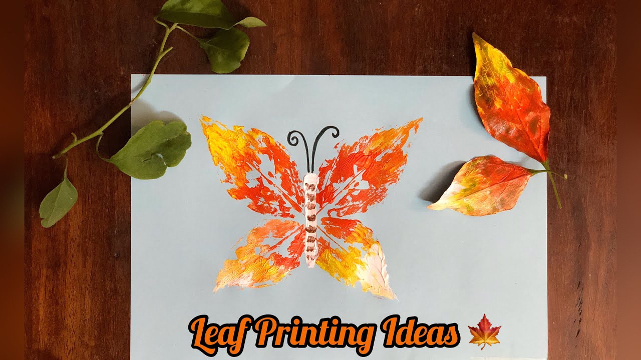 Different ways of Leaf Printing, Leaf Printing Technique, DIY Leaf  Printing