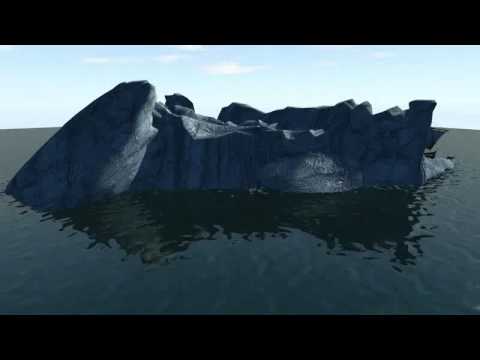 au milieu de l océan teste avec Iclone