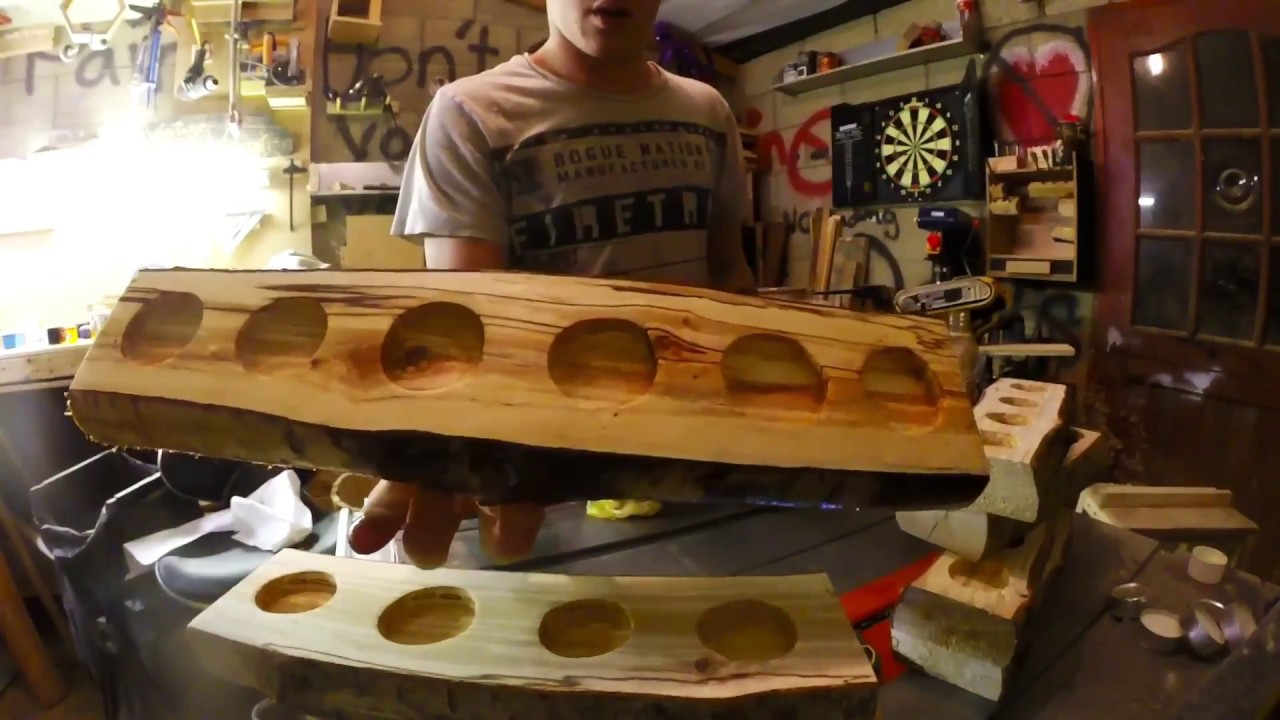 How to make a rustic candle holder out of a log