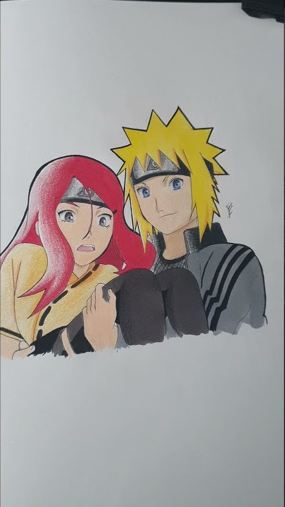 ASMR DRAWING // MINATO & KUSHINA (NARUTO) #Shorts