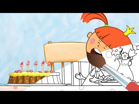 🍰Жадина Царевна 🍭Мультик - Раскраска с Царевной - Учим цвета