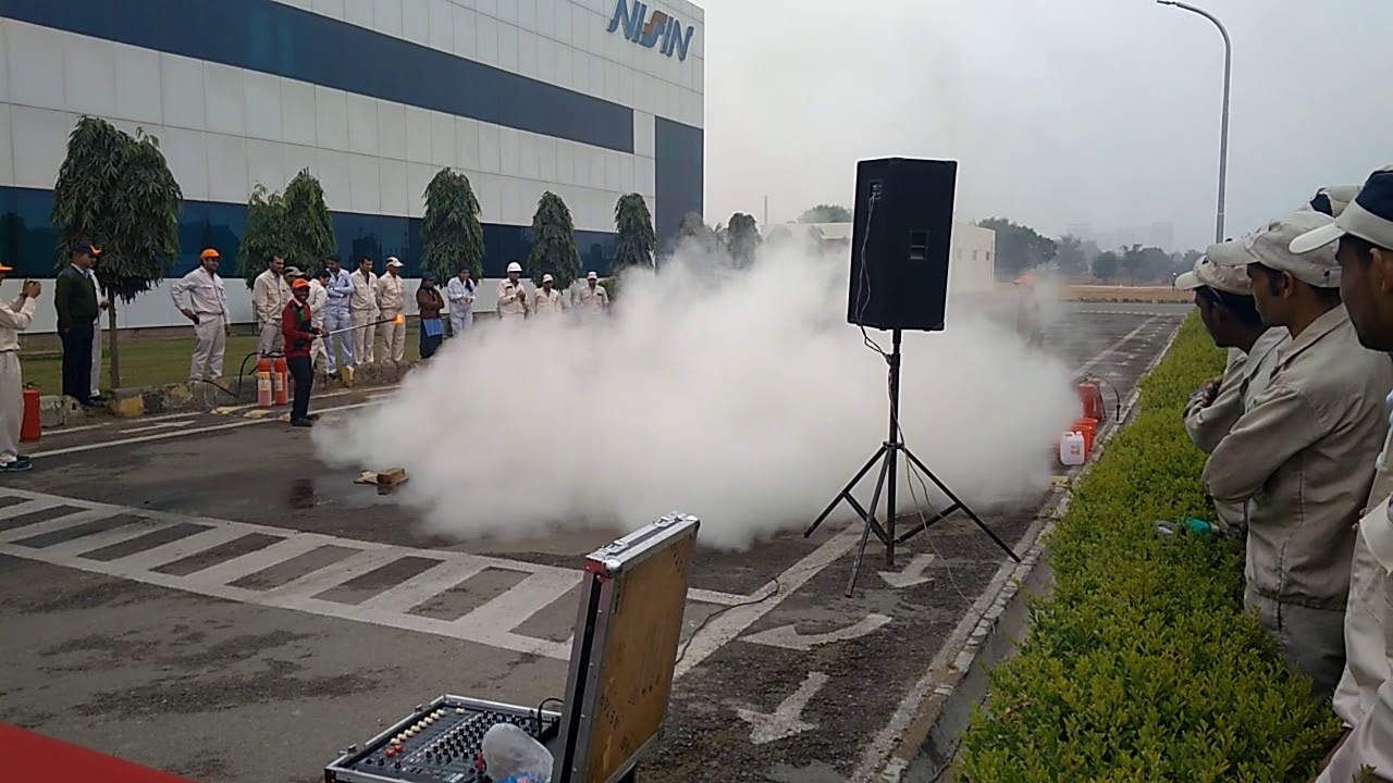 Nissin brake india pvt ltd neemrana अलवर की कंपनी में एक fire मॉक ड्रिल