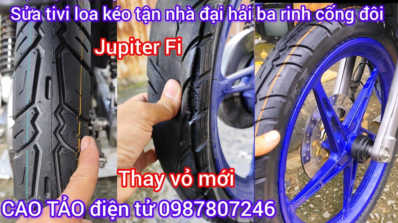 Thay cặp vỏ IRC cho xe Jupiter Fi. đánh giá cặp mâm khá chất lượng của nhà Yamaha trong tầm giá xe