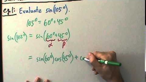 Trigonometry - Sum and Difference Formulas - Example 1