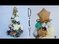 Новогодняя елочка из картона и природных материалов своими руками, DIY