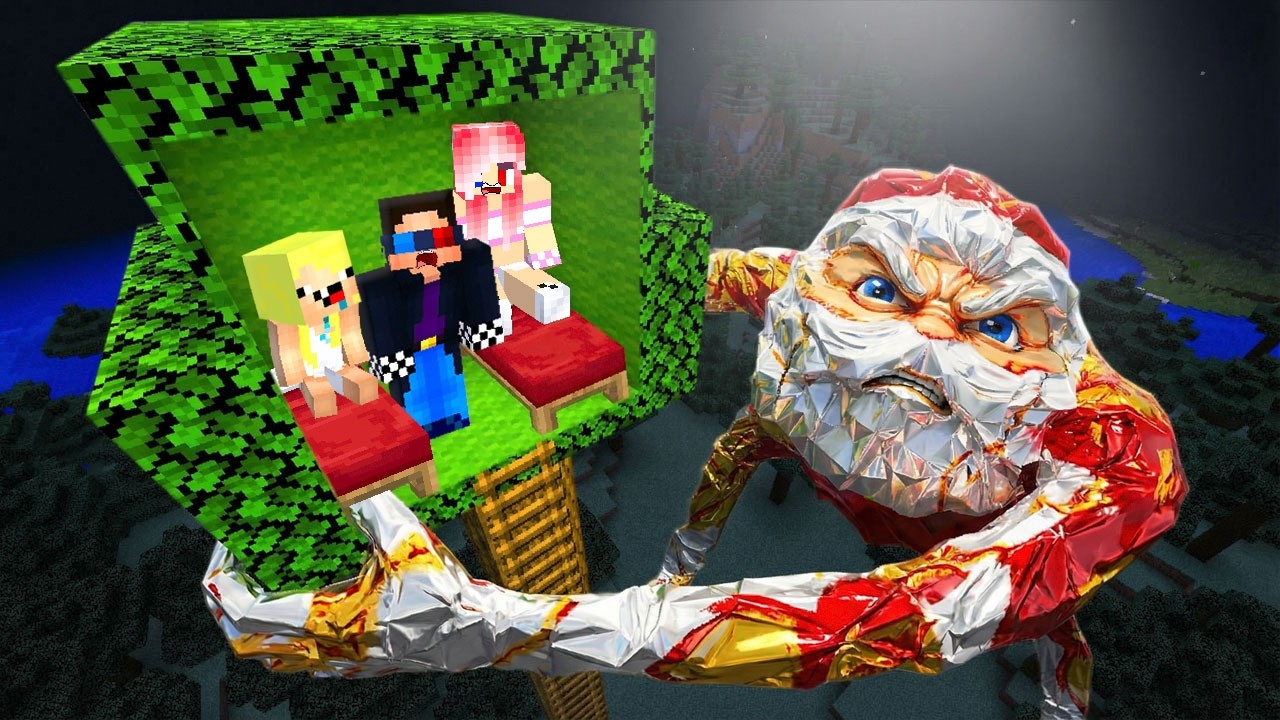 🎅🌳ПОСТРОИЛИ ДОМ НА ДЕРЕВЕ ОТ ГУГУ ГАГА В МАЙНКРАФТ! ШЕДИ МЕН MINECRAFT