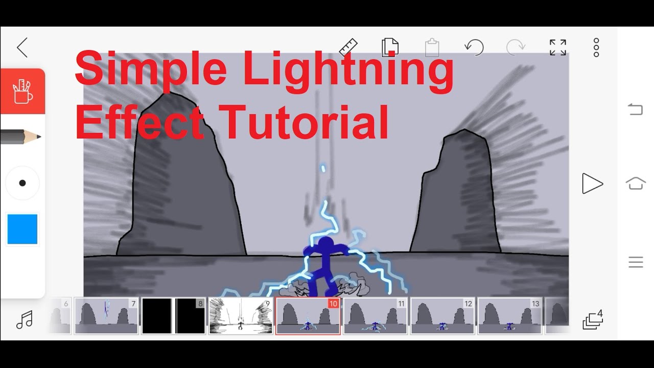 FlipaClip Tutorial Lightning Effect Animation